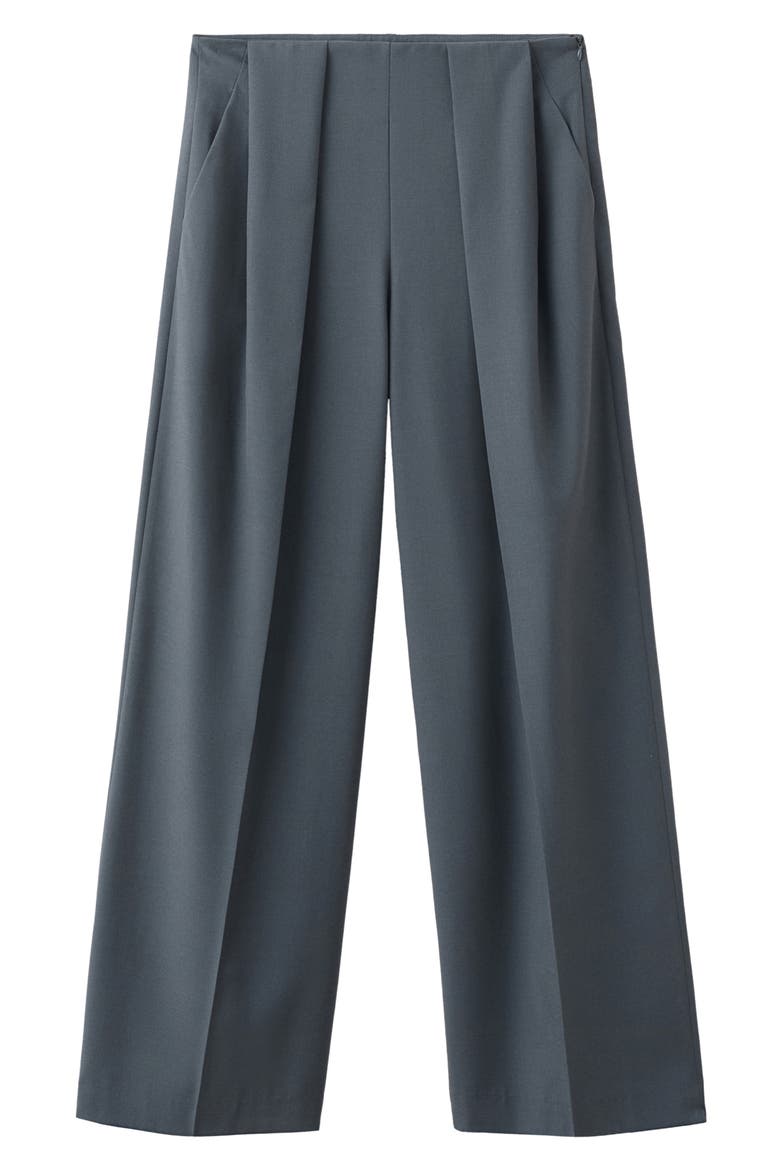 Pleated Straight Leg Pants