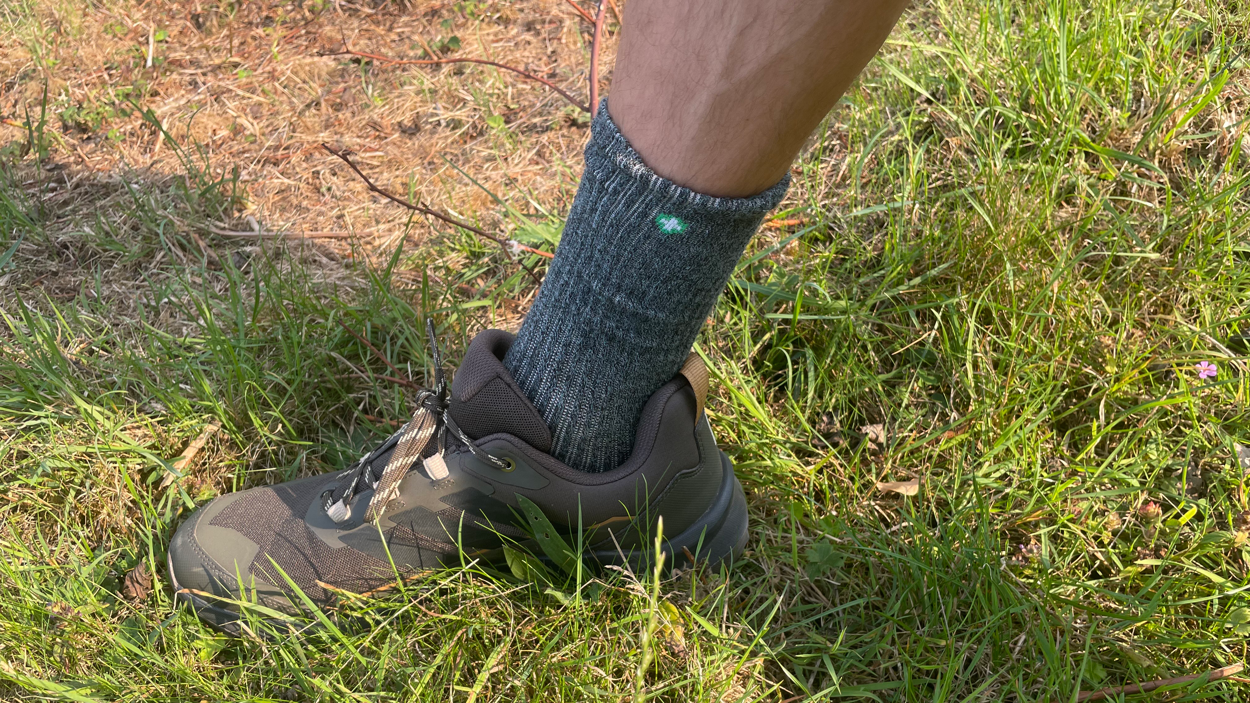 Keela Insect Shield hiking socks being worn on the trails