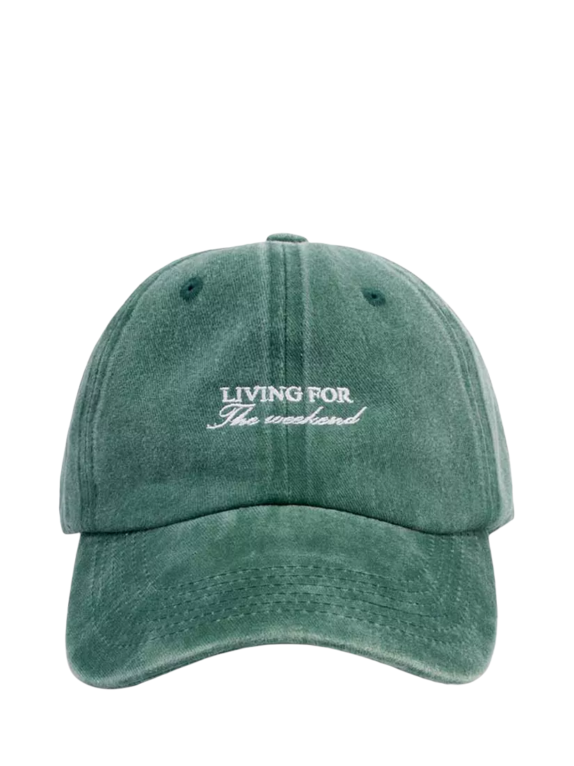 Katie Loxton Embroidered Weekend Baseball Cap, Green