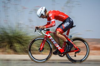 Kiel Reijnen of the United States and Team Trek - Segafredo on August 6, 2018 in St. George, Utah.