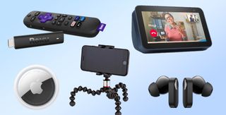 Roku Stick, Amazon Echo Show 5, Apple AirTag, Joby GripTight One and OnePlus buds