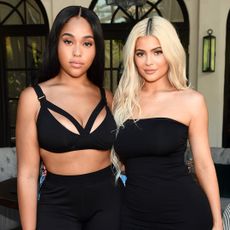 WEST HOLLYWOOD, CA - AUGUST 29: Jordyn Woods (L) and Kylie Jenner attend the launch event of the activewear label SECNDNTURE by Jordyn Woods at a private residence on August 29, 2018 in West Hollywood, California. SECNDNTURE by Jordyn Woods will be available August 30th on secndnture.com. (Photo by Emma McIntyre/Getty Images for SECNDNTURE)