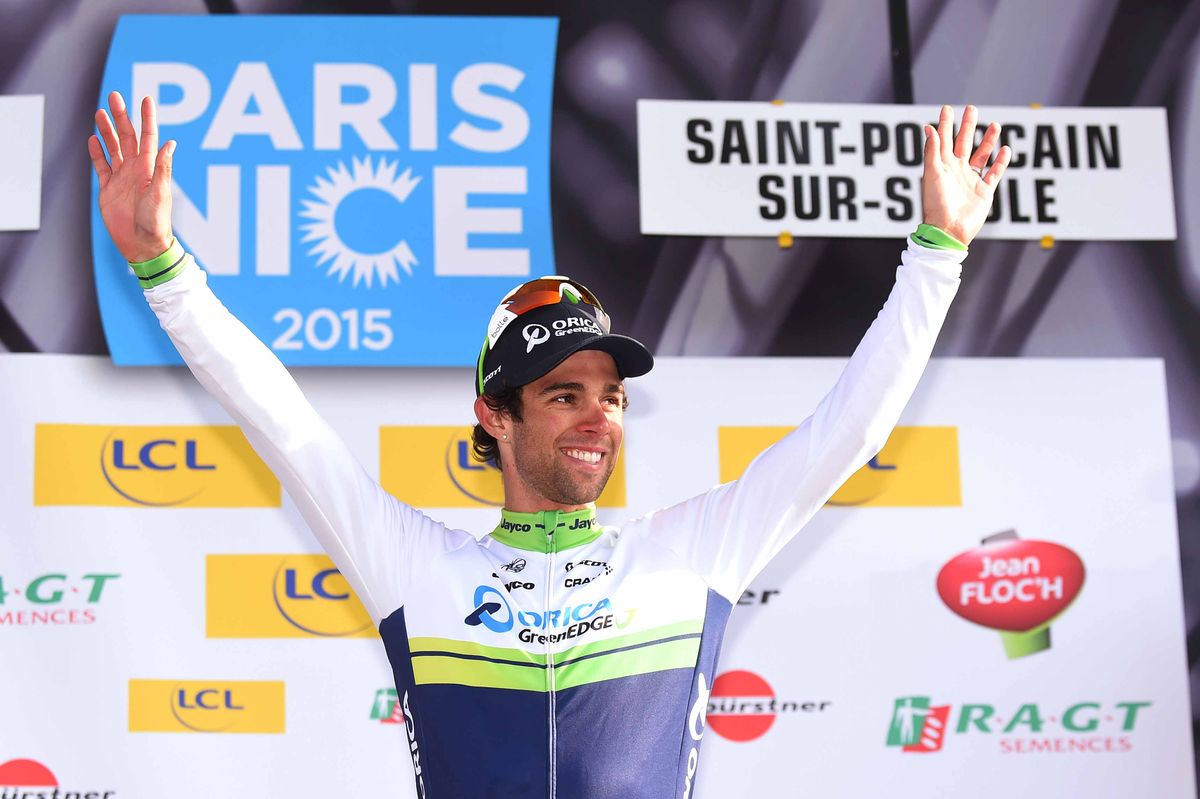 Michael Matthews (Orica-GreenEdge) on the podium