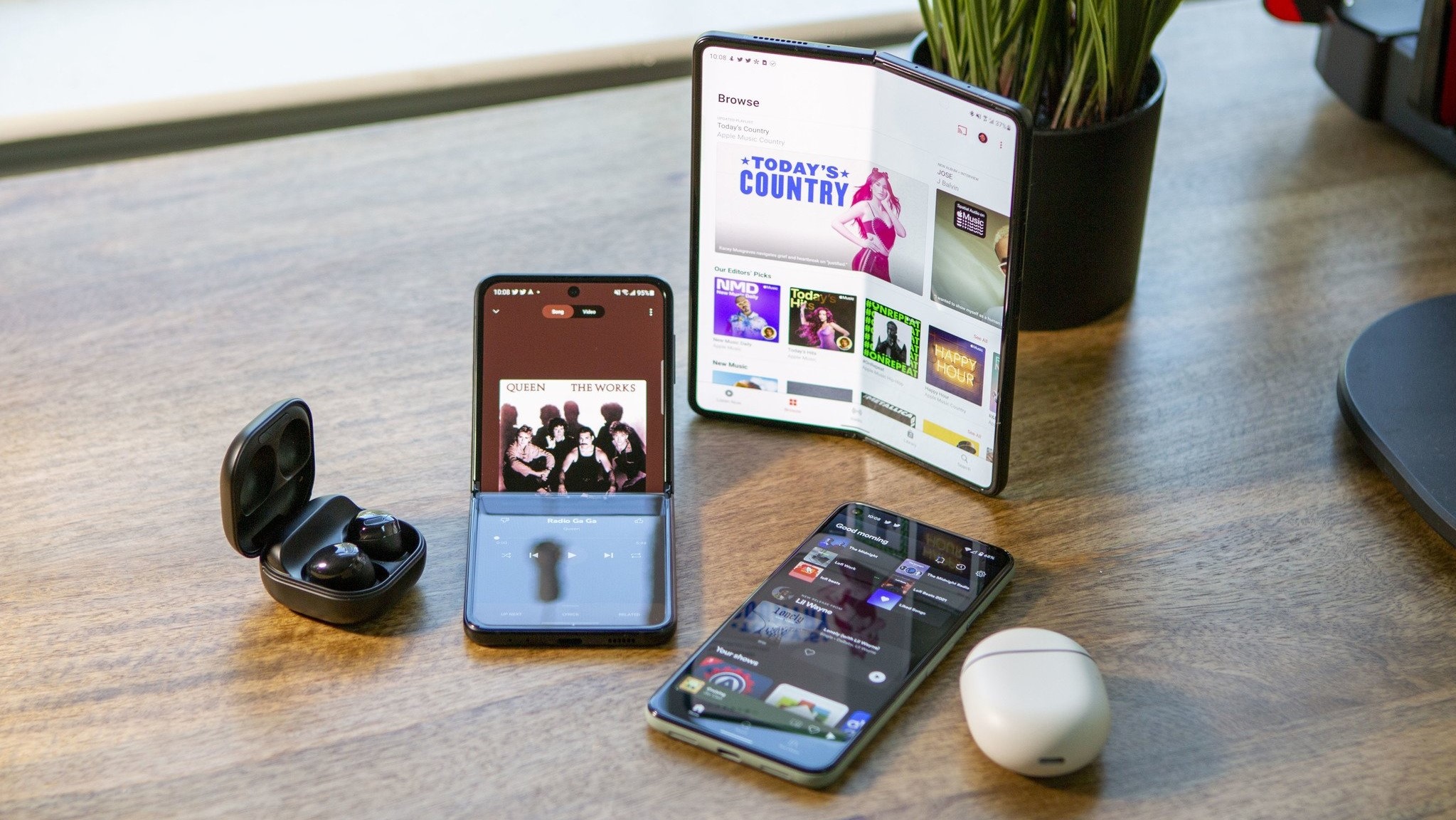 Melhores serviços de streaming de música no Galaxy Z Fold 3, Galaxy Z Flip 3 e Pixel