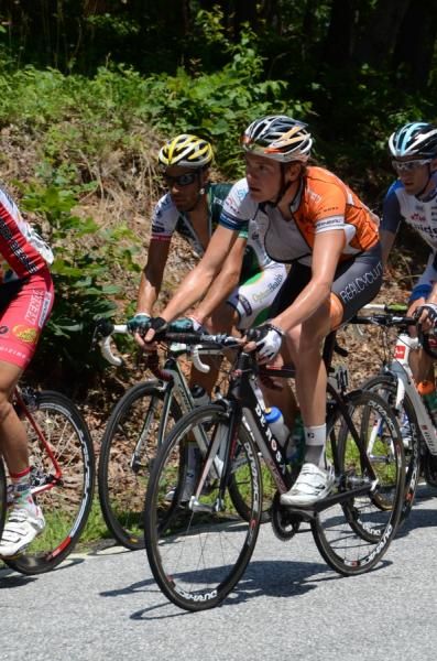 Joshua Berry (Realcyclist.com) sits in up the Paris Mountain climb.