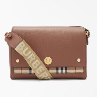 Burberry Vintage-check Canvas and Leather Cross-body Bag