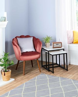 Aldi scalloped velvet chair