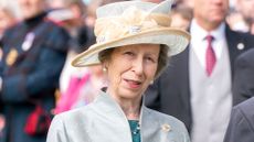 Princess Anne, Princess Royal during a garden party at the Palace of Holyroodhouse in Edinburgh, Scotland on June 29, 2022. The party is part of The Queen's traditional trip to Scotland for Holyrood Week. 