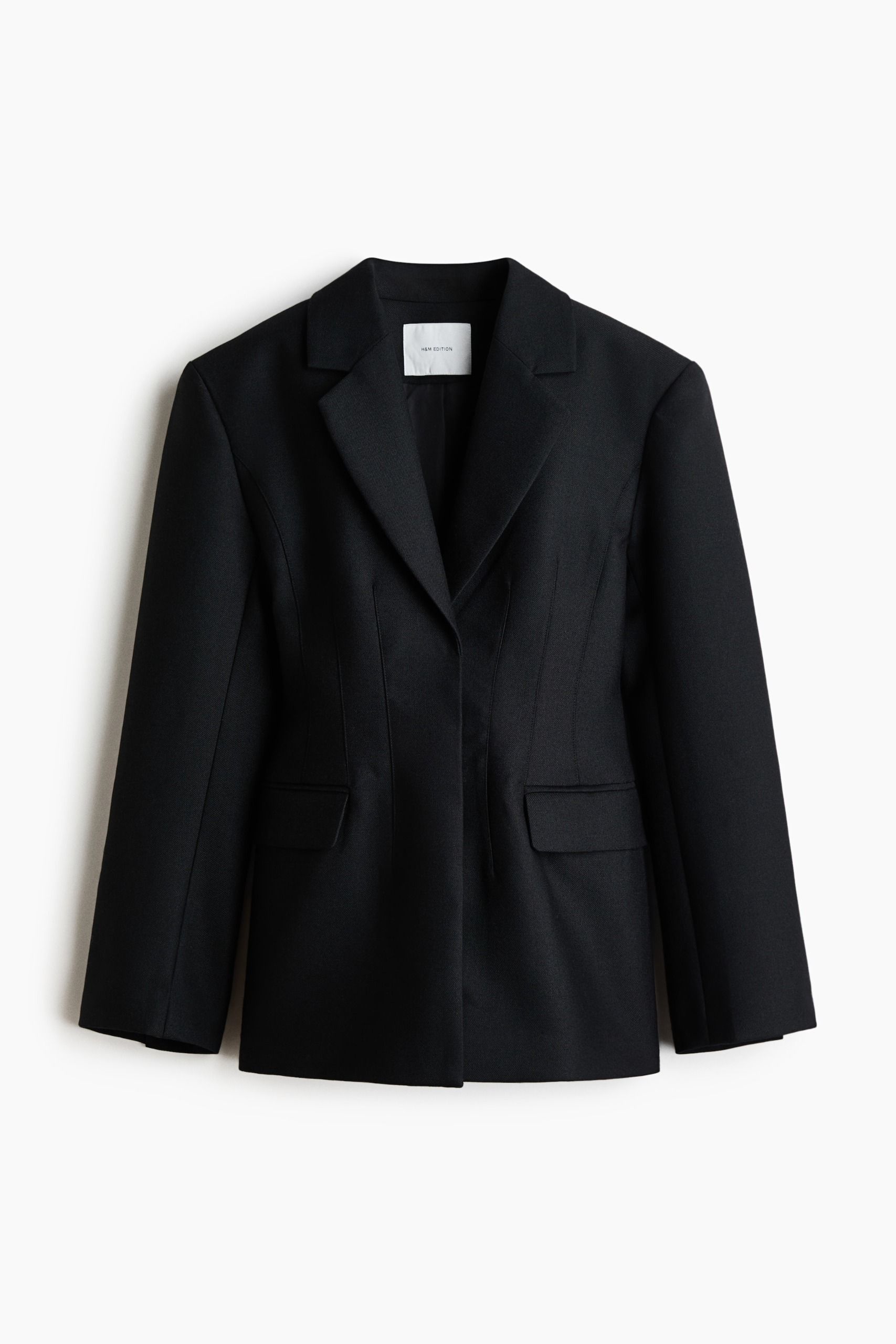 Wool-Blend Hourglass Blazer