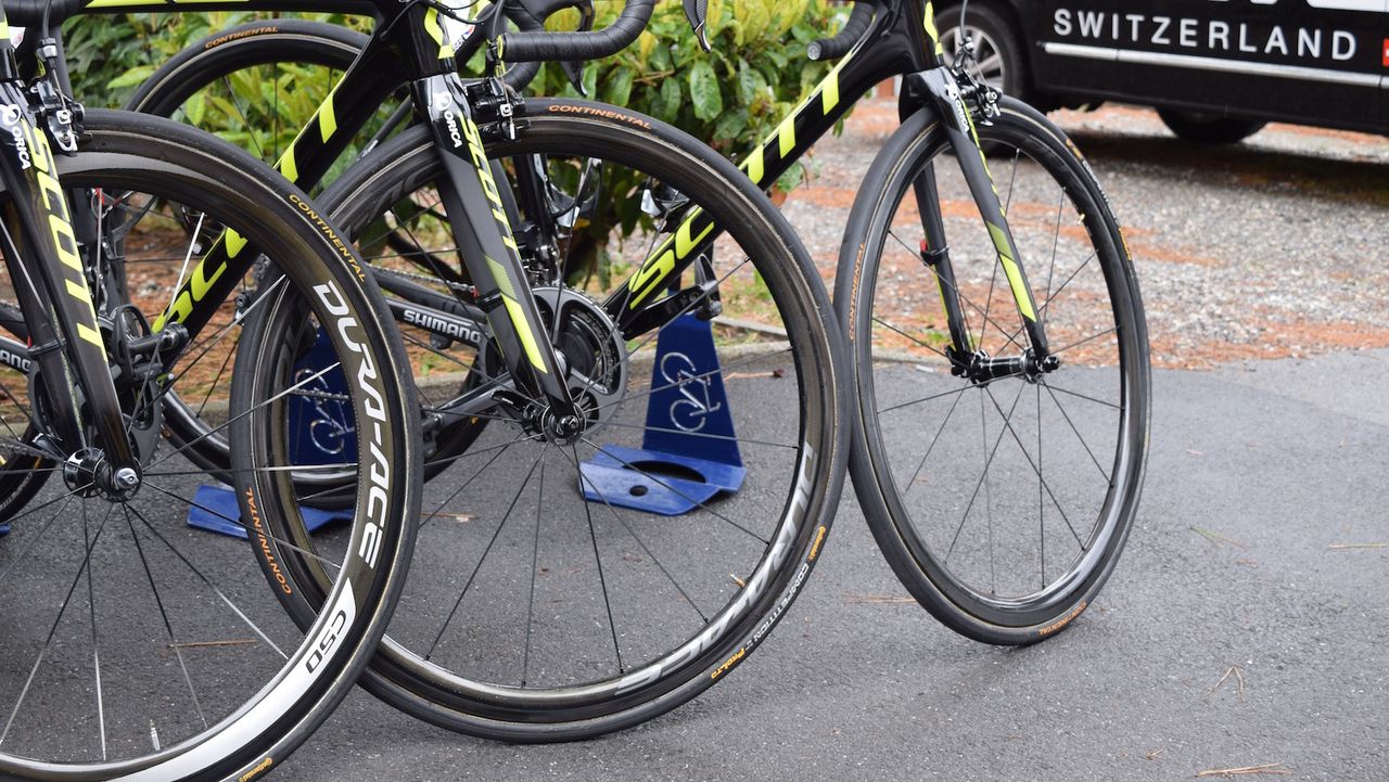 Albasini, Simon Yates and Roman Kreuziger were the only three riders on Orica-Scott to race on the Shimano Dura-Ace 9100 series wheels