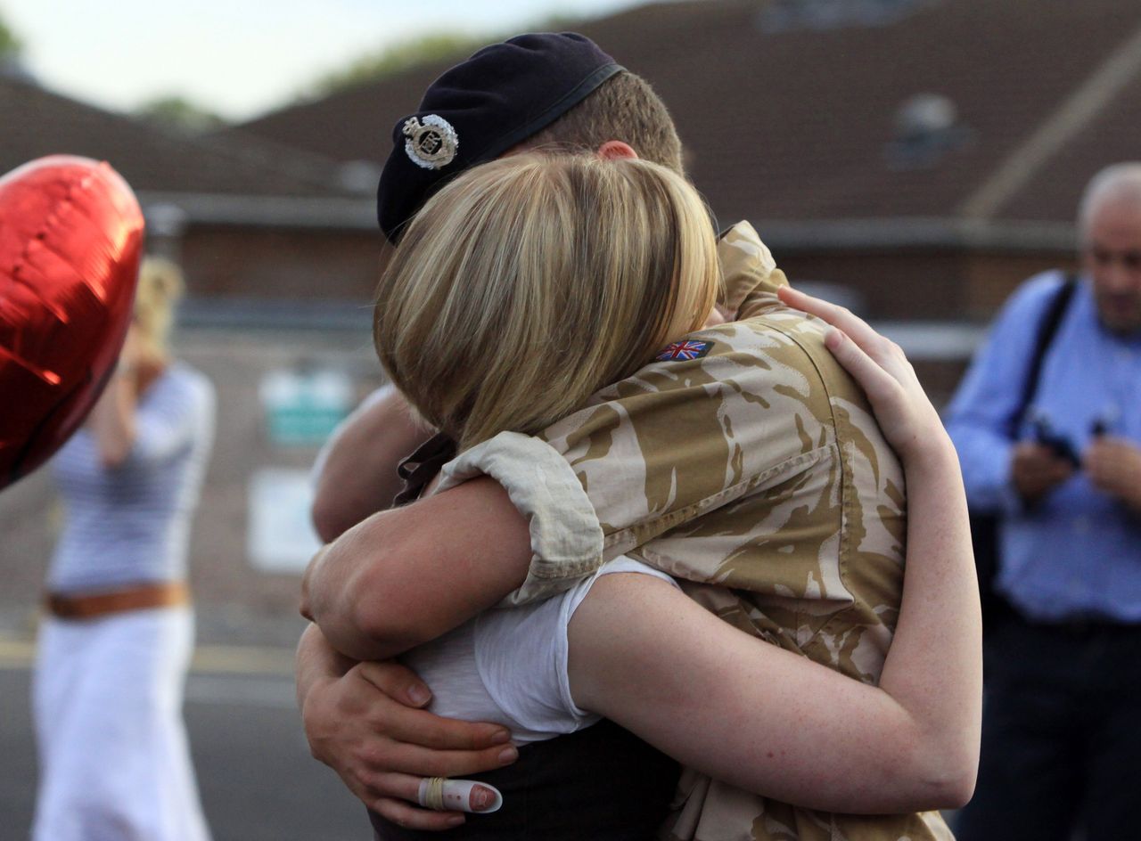 Military couple. 