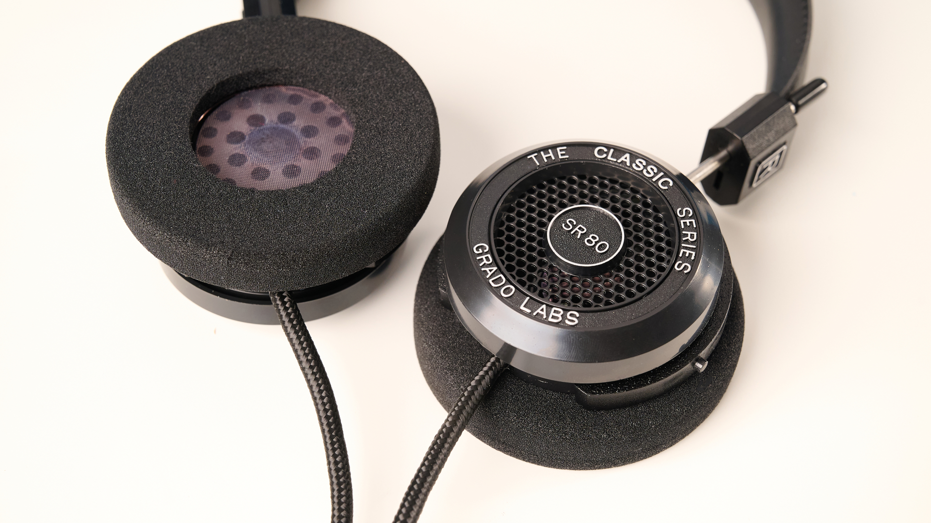 the grado sr80 headphones with open back on ear design