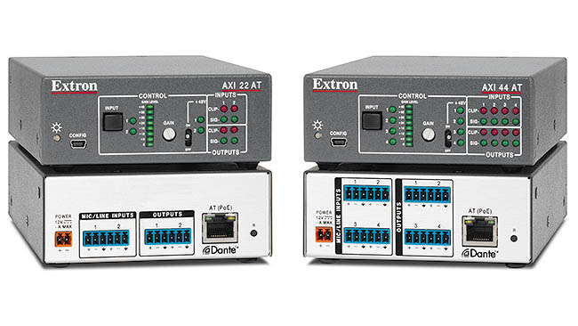 Extron Ships AXI Series Dante Audio Interfaces