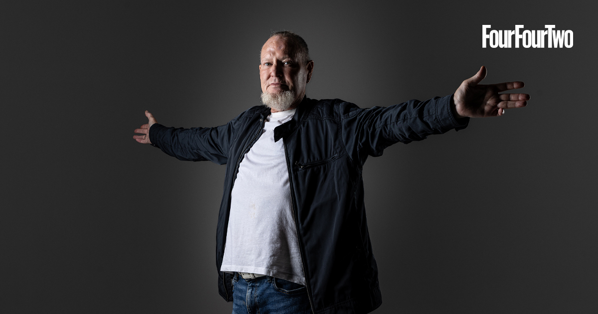 Paul Gascoigne shot for the December 2025 issue of FourFourTwo magazine