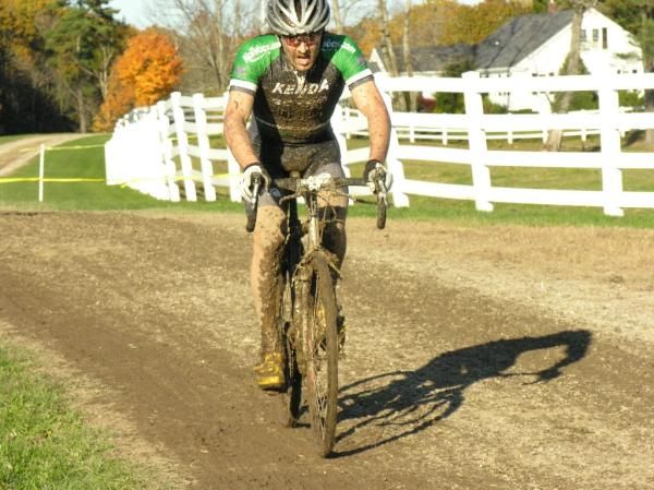 Michael Broderick gets some power down on the pavement.