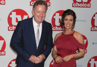 Susannah Reid and Piers Morgan pose at the TV choice awards