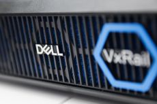 closeup of dell vxrail server