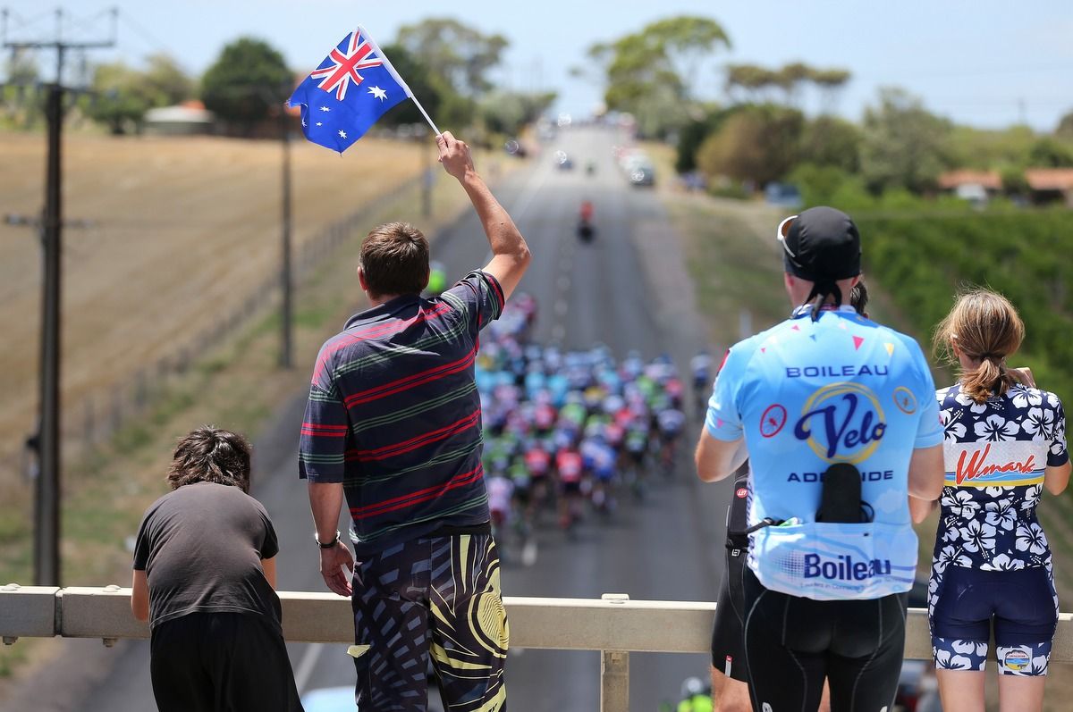 Watching bike racing Australian style