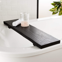 2. Live Edge Charred Bath Caddy in Black: View at cb2