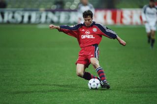 Lothar Matthaus in action for Bayern Munich.