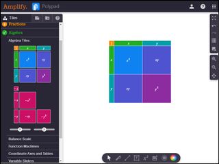 Polypad workspace with algebra tiles