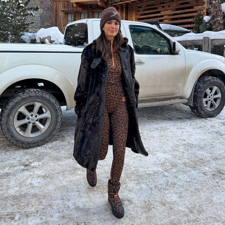 Leopard Thermal Leggings - Xs