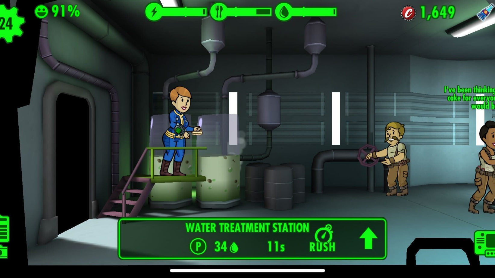 Vault dwellers working in a water treatment station
