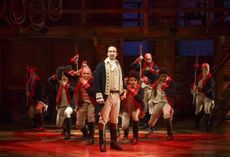 Lin-Manuel Miranda and the company of Hamilton.