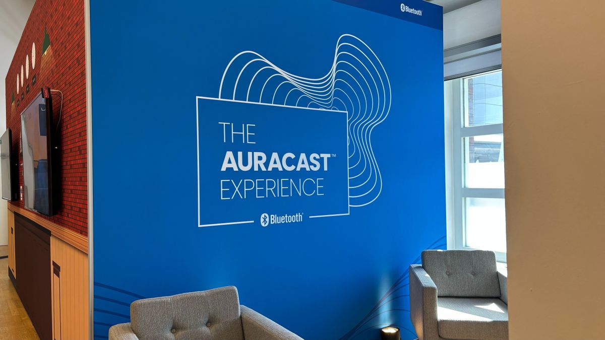 Auracast banner in blue 