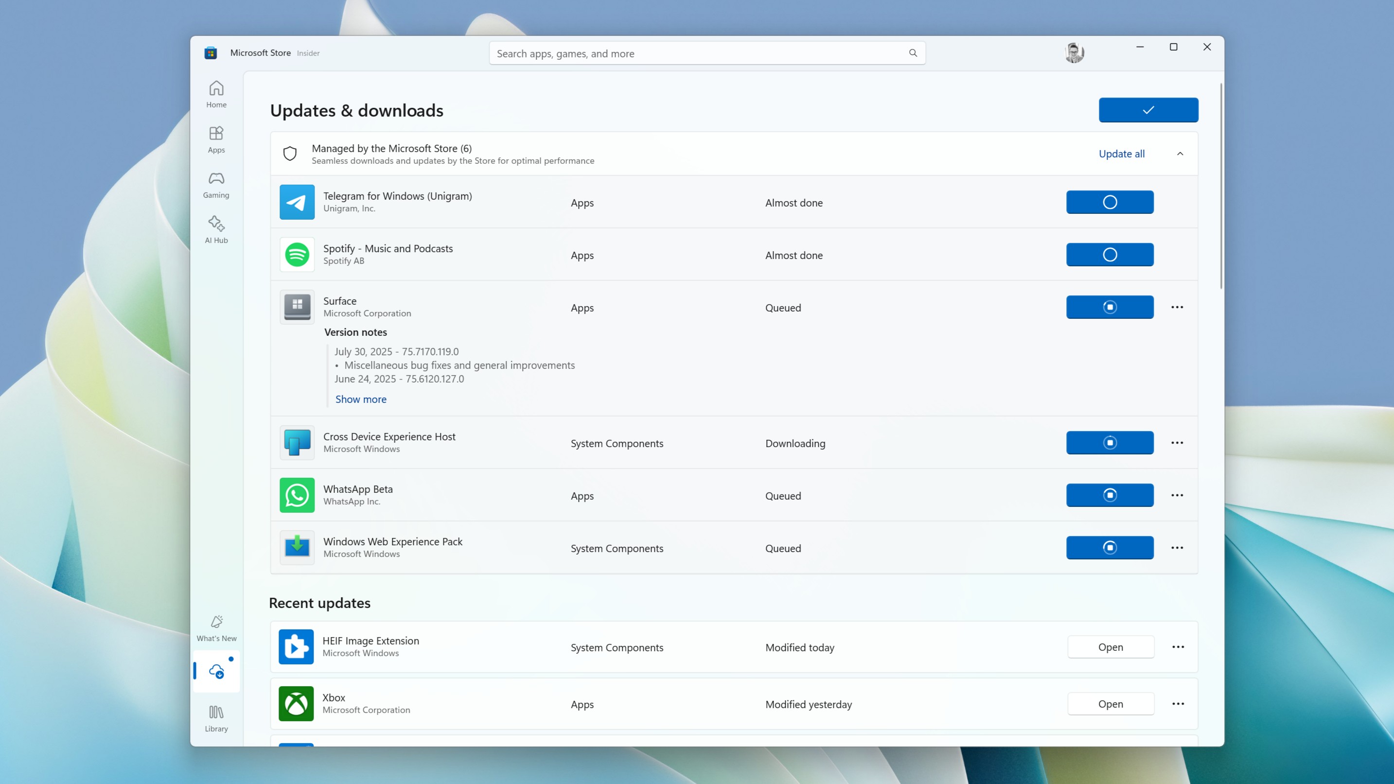 Microsoft Store updates