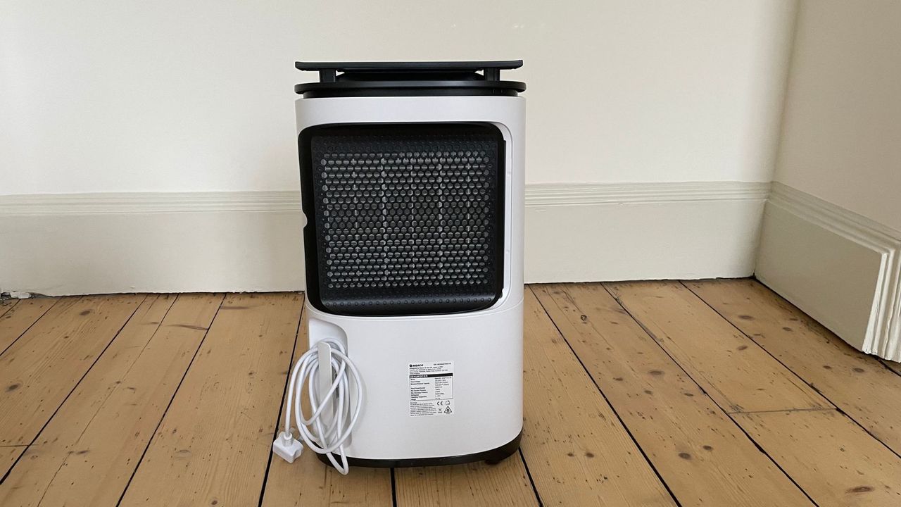 MeacoDry Arete Two 18L Dehumidifier &amp; Air Purifier from the back