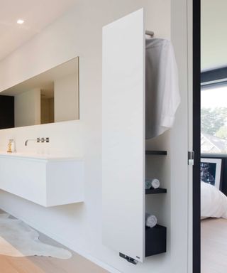 Vasco bathroom radiator with towel storage