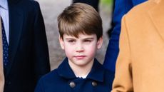 Prince Louis of Wales attends the Christmas Morning Service at Sandringham Church on December 25 2023