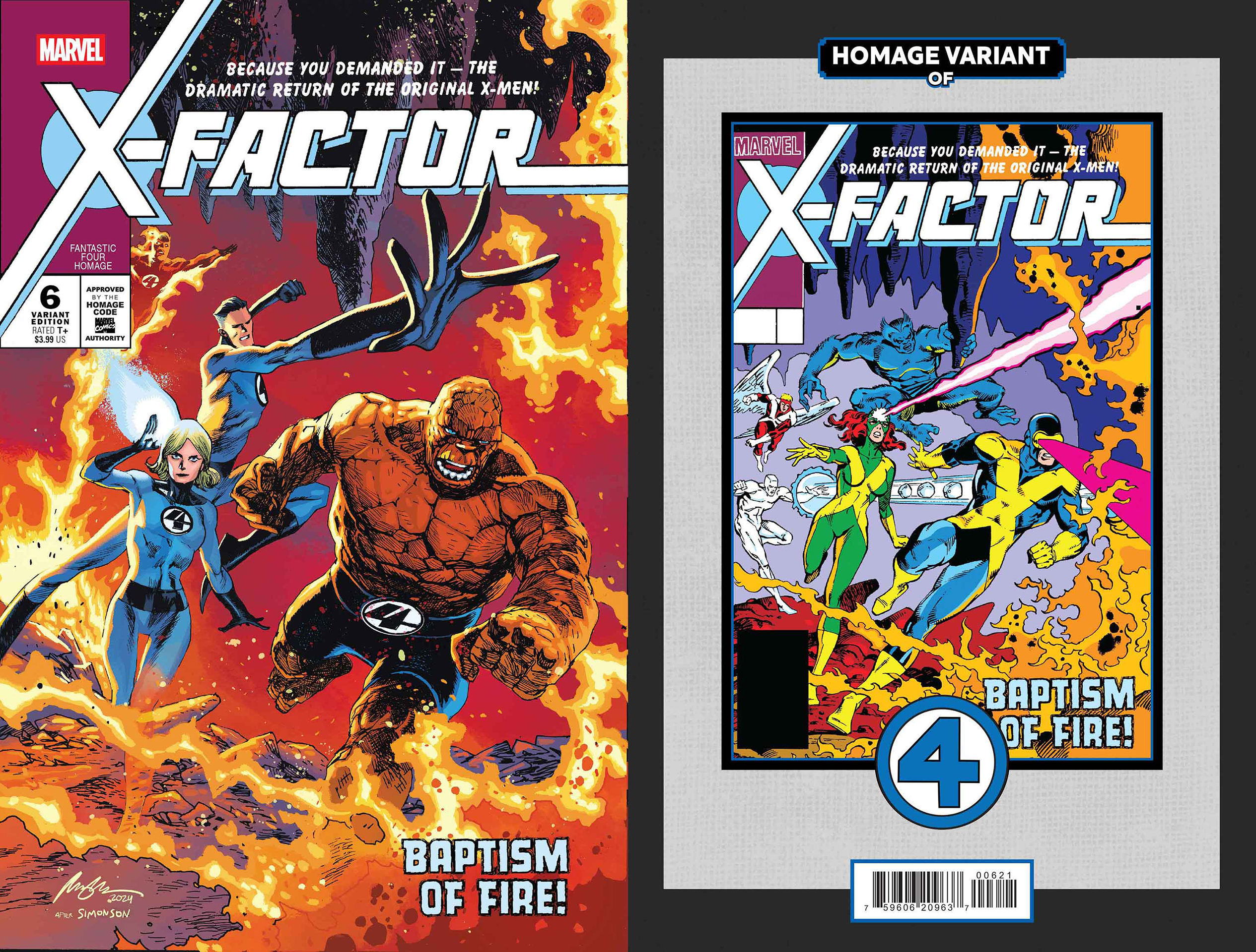 Fantastic Four homage variant covers