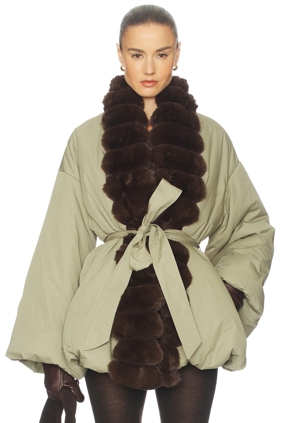 Bubble Puffer With Faux Fur