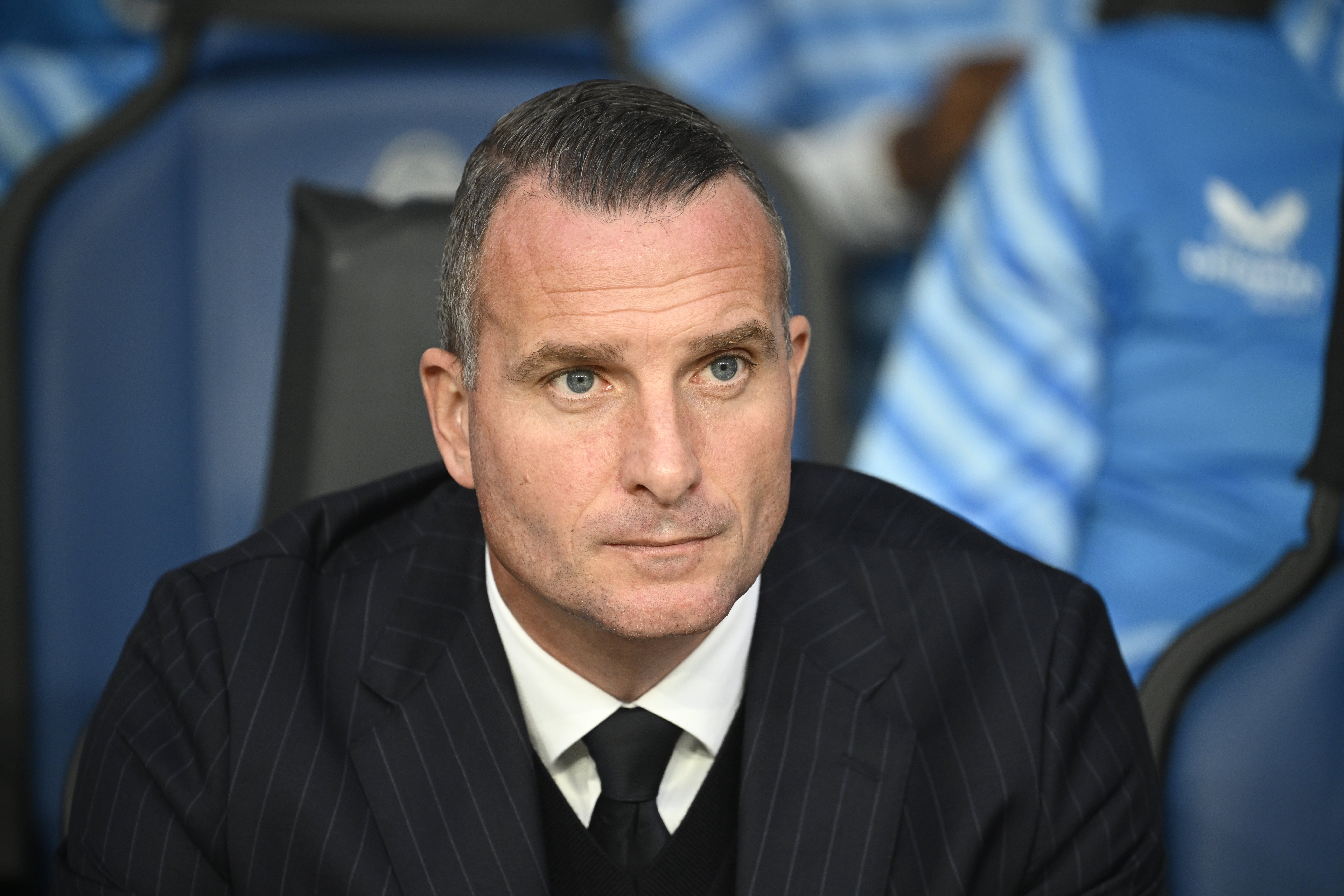BERGAMO, ITALY - SEPTEMBER 30 : Hayen Nicky head coach of Club Brugge during the UEFA Champions League 2025/26 League Phase MD2 match between Atalanta and Club Brugge on September 30, 2025 in Bergamo, Italy, 30/09/2025 ( Photo by Peter De Voecht / Photonews via Getty Images)