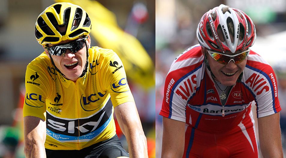 Chris Froome in 2015 and 2009