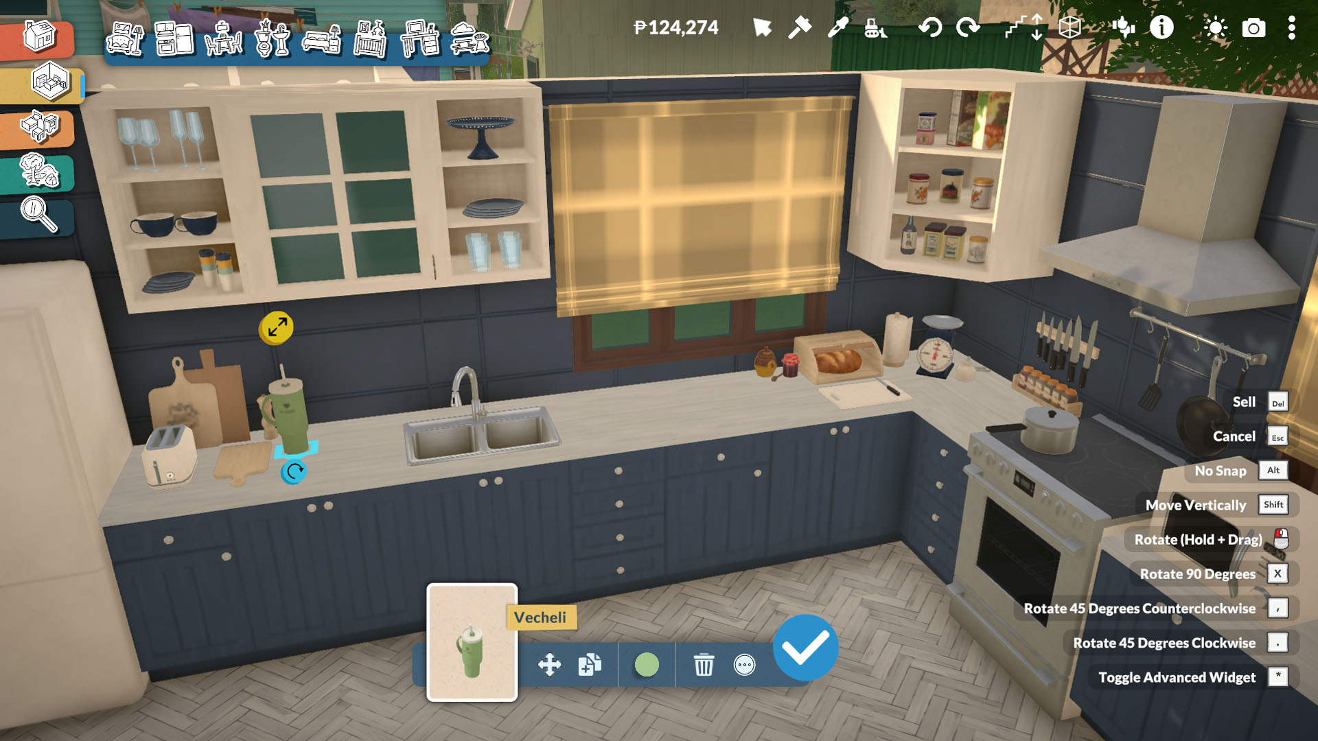 Customizing a kitchen in Paralives