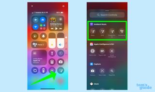 Ambient Music controls in iOS 18.4