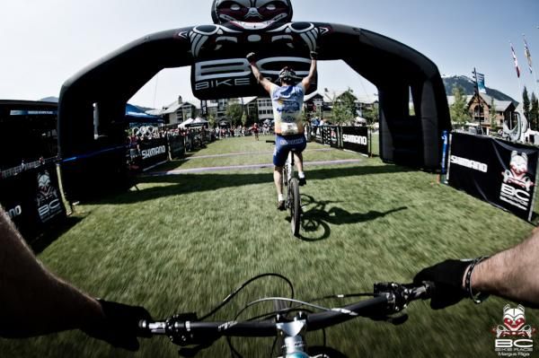 Finishing in the Olympic Plaza is the goal of the whole BC Bike Race.