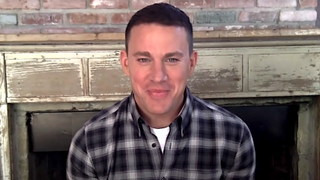 Channing Tatum is shown on The Tonight Show With Jimmy Fallon
