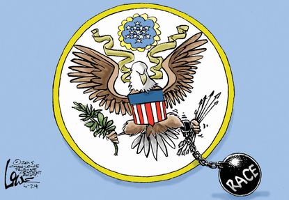 Editorial cartoon U.S. Race