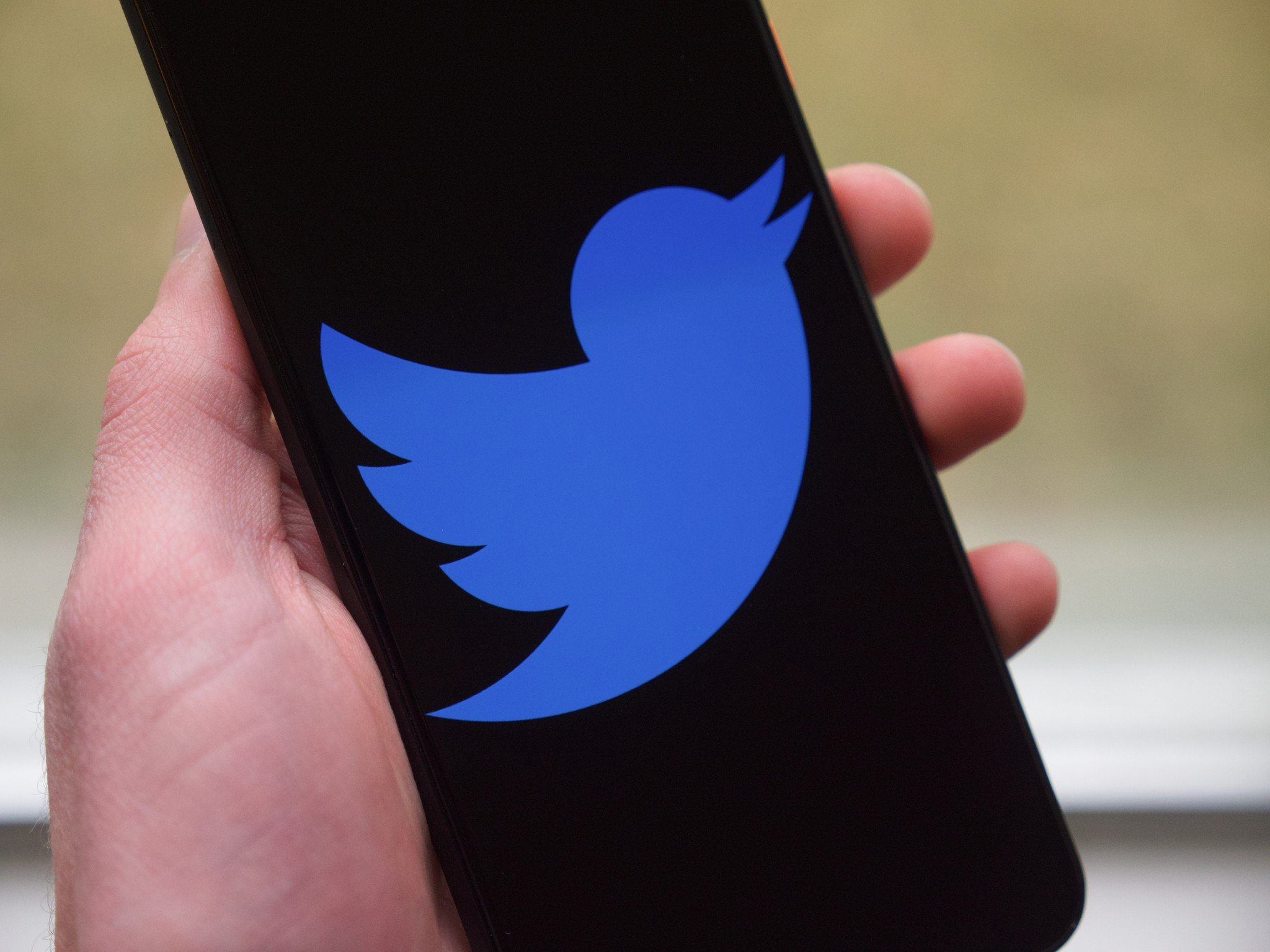 Twitter logo on a Pixel 4 XL