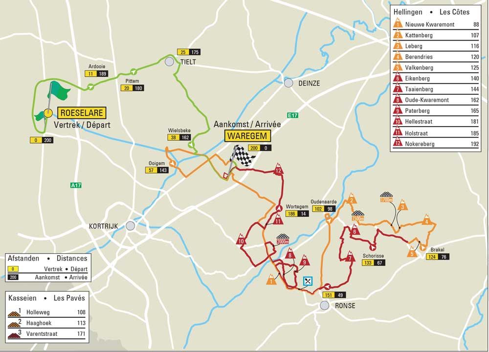 Dwars door Vlaanderen 2015 Route Map | Cyclingnews