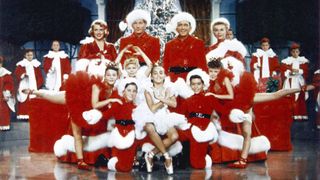 The cast of "White Christmas" including Bing Crosby