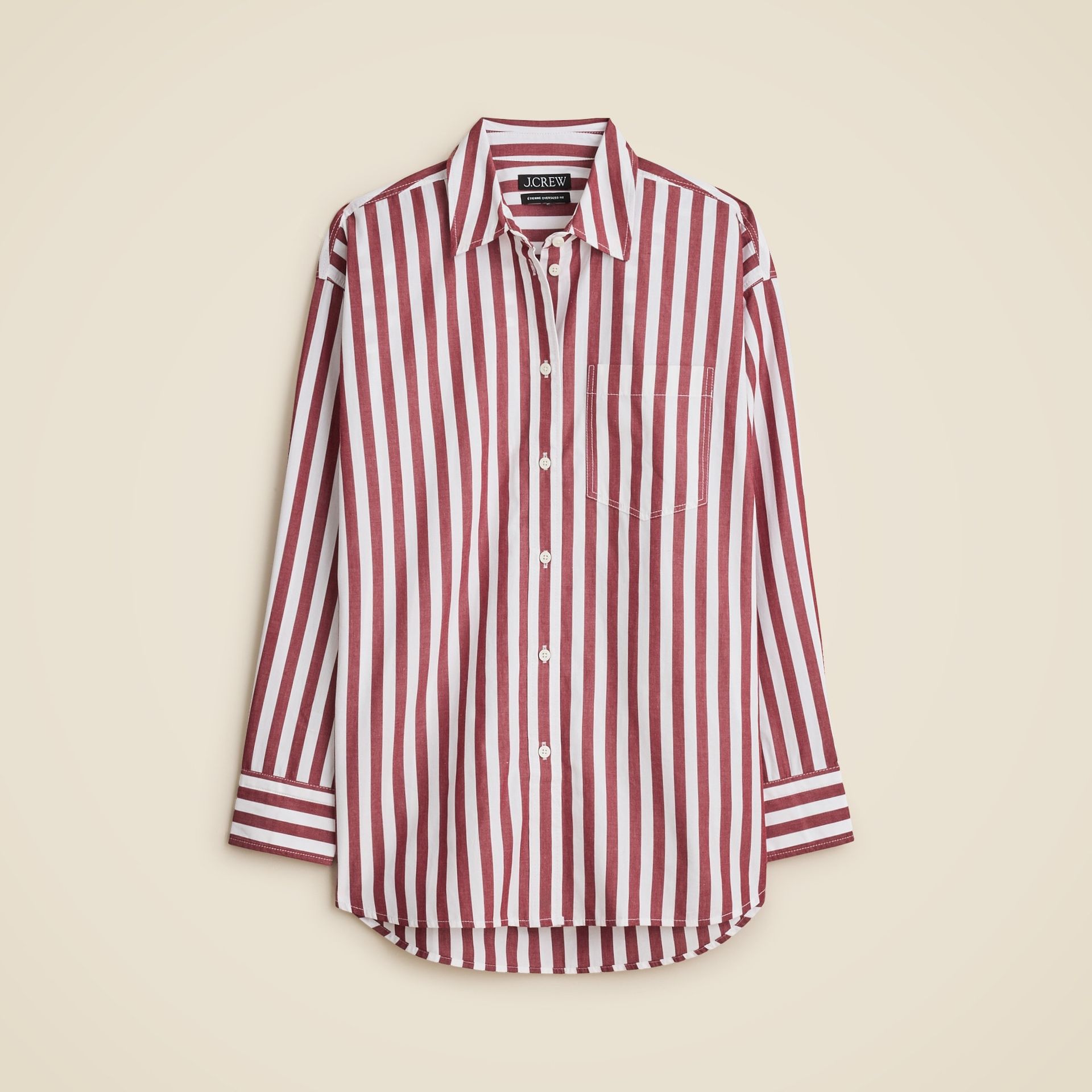 Étienne Oversized Shirt in Striped Lightweight Oxford