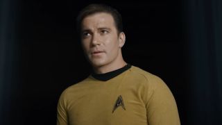 Sam Witwer working as a body double for what looks like a young William Shatner. Techology used to make James T. Kirk appear as though he does in the original series. 