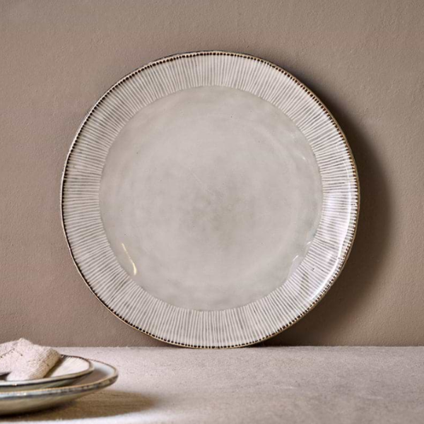 nkuku, Malia Dinner Plate - Cream