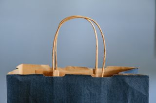 A paper shopping bag