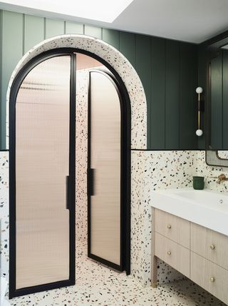 bathroom ideas with arched doors